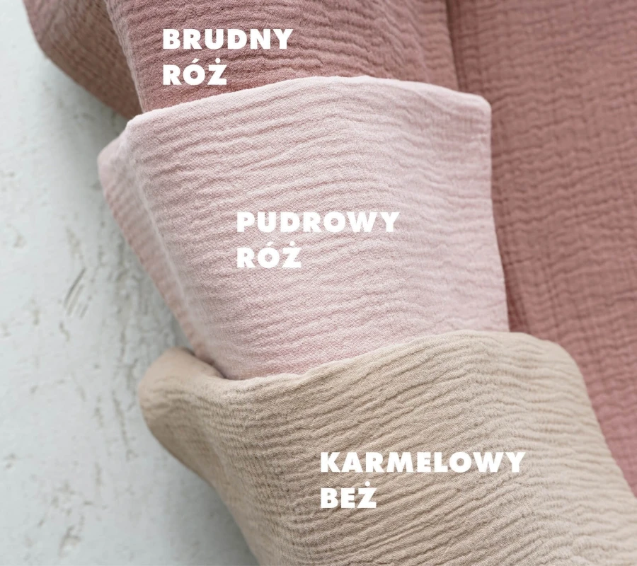 Lekki kocyk, otulacz bawełniany 150×200 cm - brudny róż / Lullalove