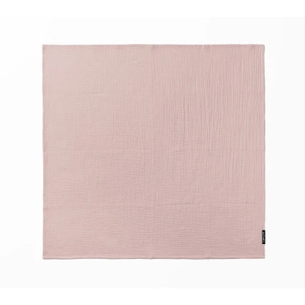 Lekki kocyk, otulacz bawełniany 150×200 cm - pudrowy róż / Lullalove