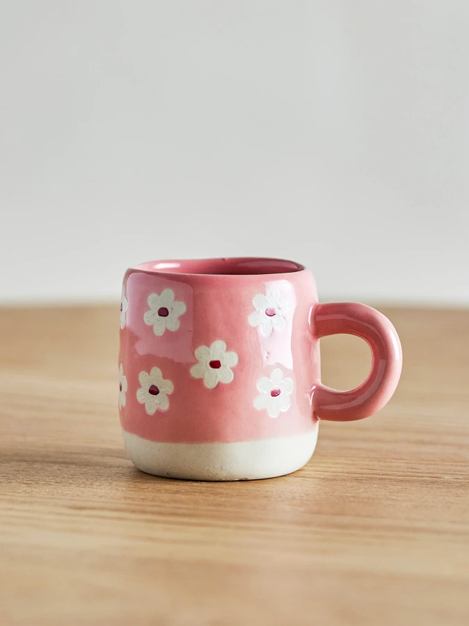 Dziecięcy kubek z kamionki - Millie, Pink / Bloomingville Mini
