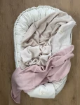 Koc dziany 100% merino wool JERSEY - błękitny / YOSOY