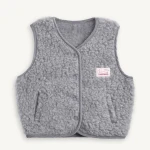 Dziecięca kamizelka merino - stone grey / Happymess