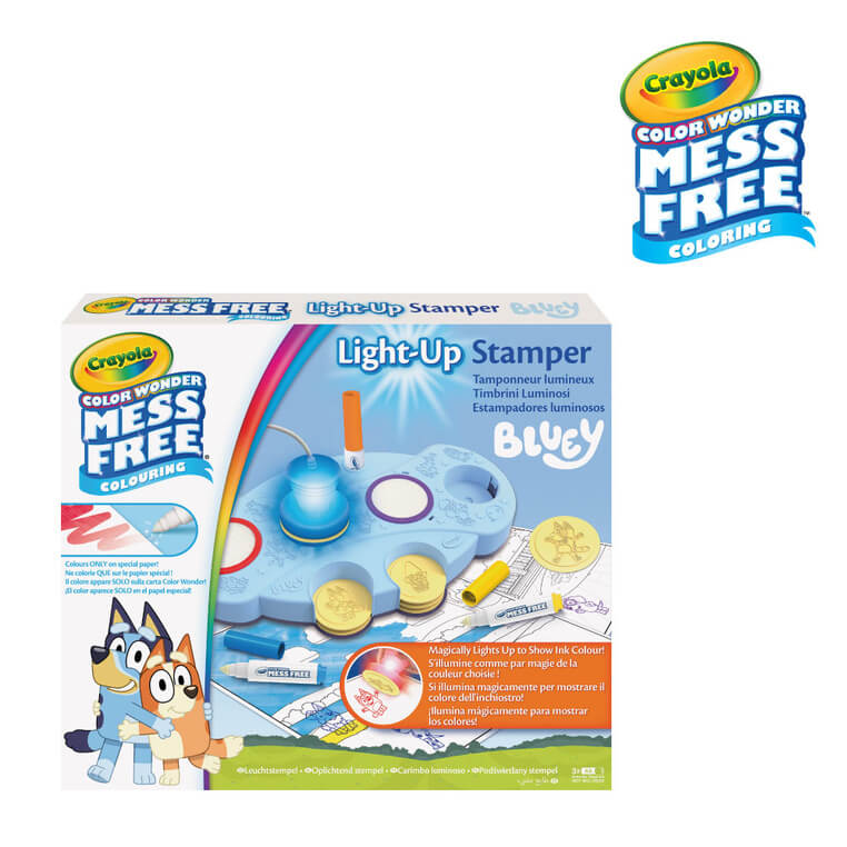 Podświetlane stemple dla dzieci niebrudzące Color Wonder Mess Free Bluey 3+ / Crayola