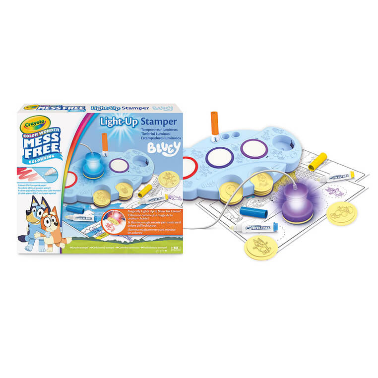 Podświetlane stemple dla dzieci niebrudzące Color Wonder Mess Free Bluey 3+ / Crayola