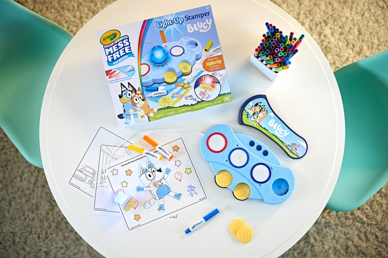Podświetlane stemple dla dzieci niebrudzące Color Wonder Mess Free Bluey 3+ / Crayola