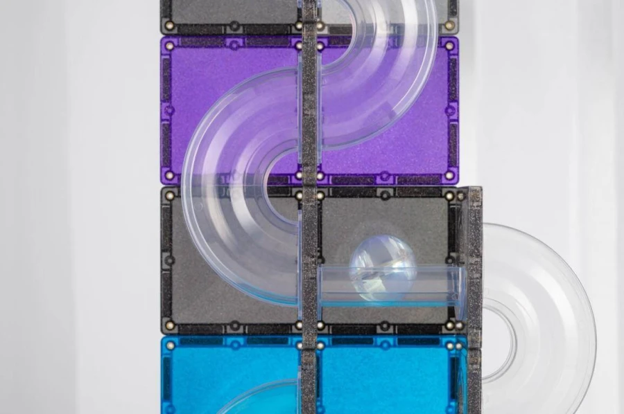 Klocki magnetyczne kulodrom Ball Run Galaxy Pack 61 el. / Connetix