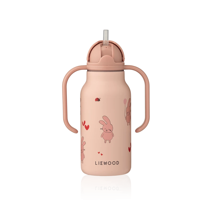 Butelka ze stali nierdzewnej Kimmie, 250ml - Wild child, Rosey / Liewood