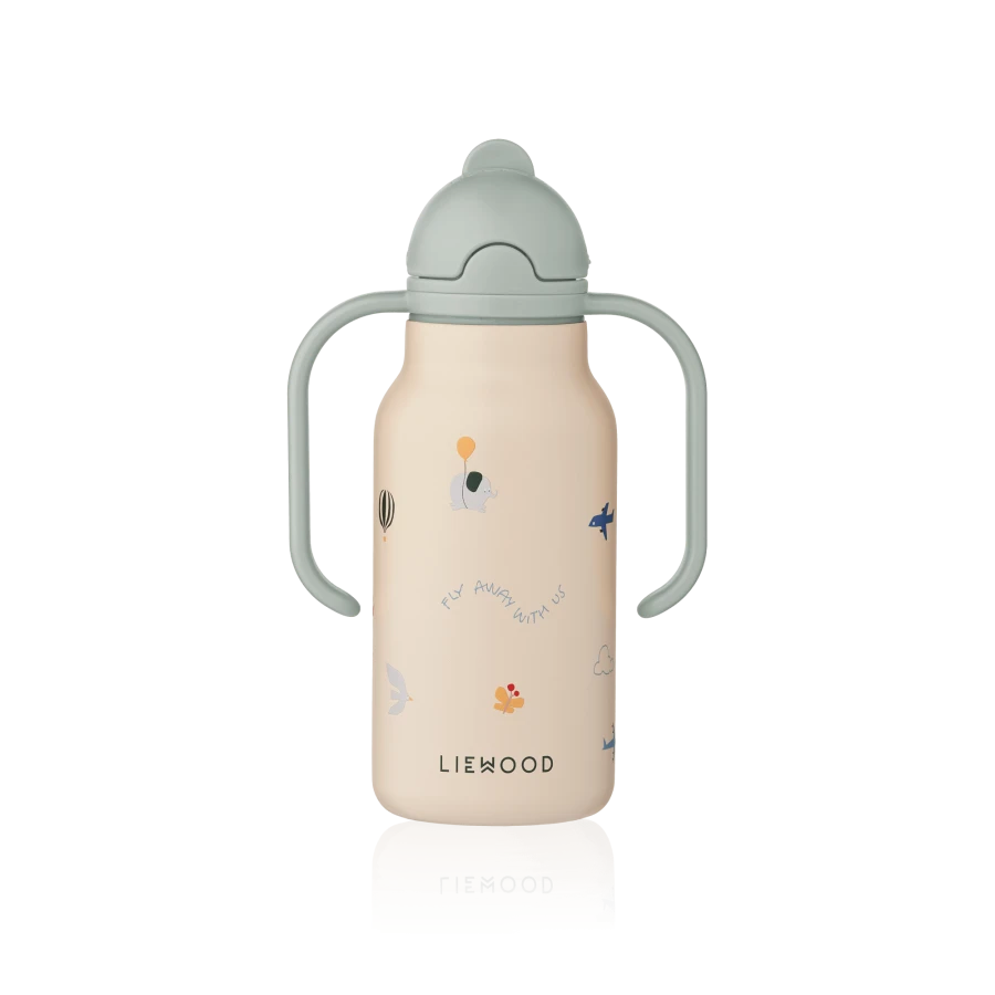 Butelka ze stali nierdzewnej Kimmie, 250ml - Flying, Sandy / Liewood