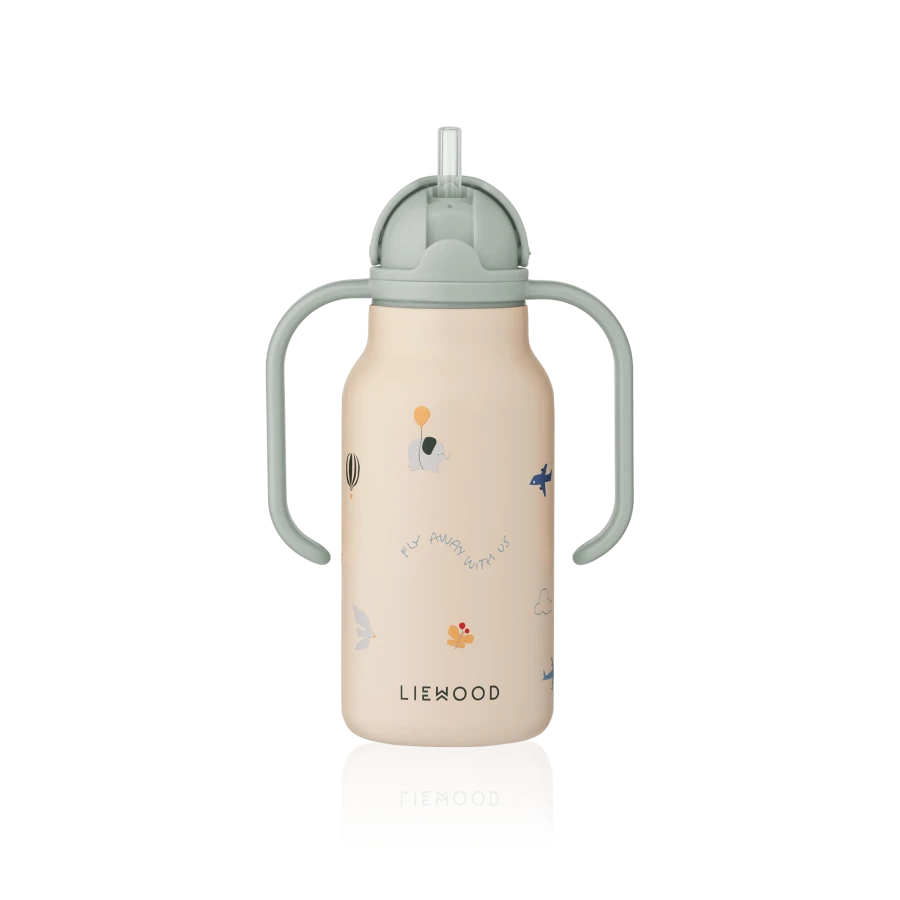 Butelka ze stali nierdzewnej Kimmie, 250ml - Flying, Sandy / Liewood