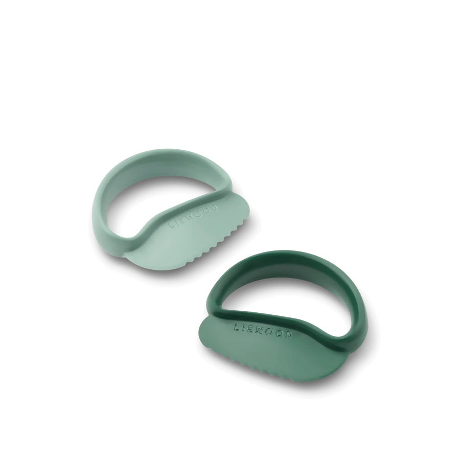 Bezpieczne nożyki do nauki krojenia dla dzieci Riven, 2szt. - Peppermint, Garden green / Liewood