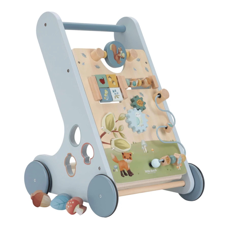 USZKODZONE OPAKOWANIE: Drewniany chodzik edukacyjny Forest Friends FSC / Little Dutch