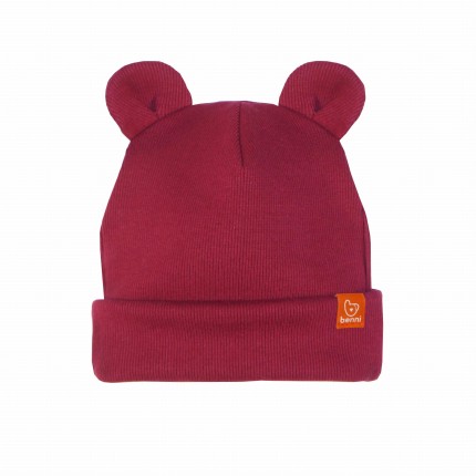 Czapka Puchatka - bordowa, roz. XS / Benni