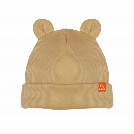 Czapka Puchatka - karmel / Benni