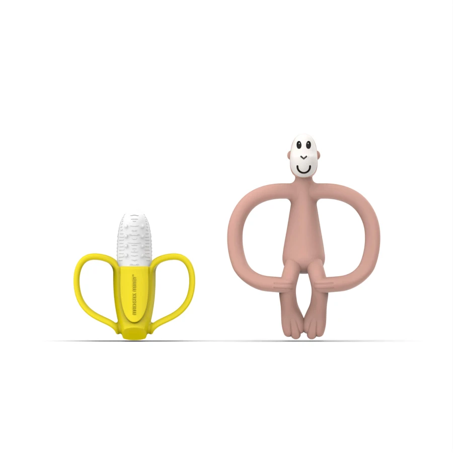 Zestaw prezentowy do ząbkowania - Dusty Pink / Matchstick Monkey