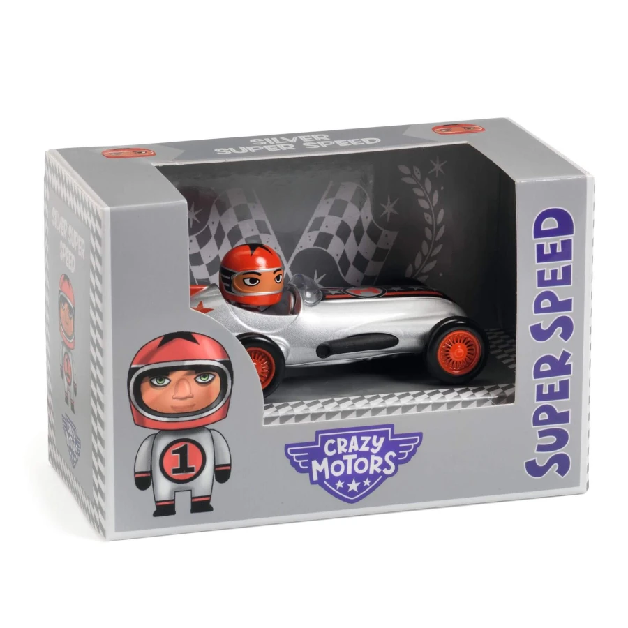 Autko CRAZY MOTORS - SILVER SUPER SPEED / Djeco