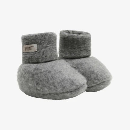 Buciki 100% wełny merino - Medium Grey Melange / HUTTEliHUT
