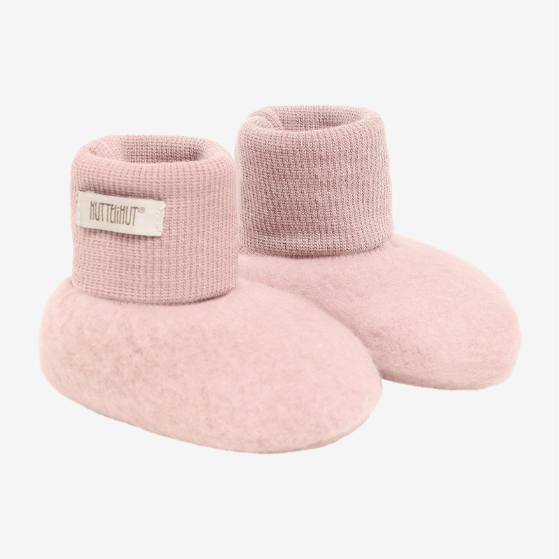 Buciki 100% wełny merino - Woodrose / HUTTEliHUT
