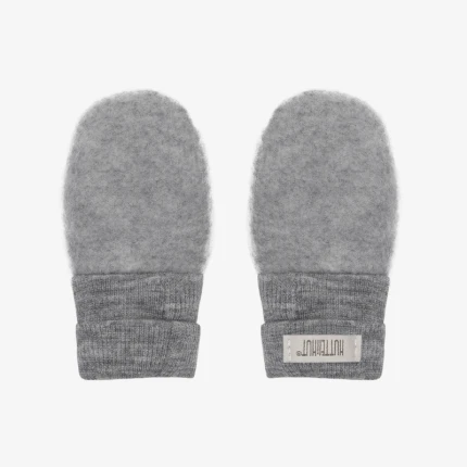 Rękawiczki 100% wełny merino - Medium Grey Melange / HUTTELiHUT