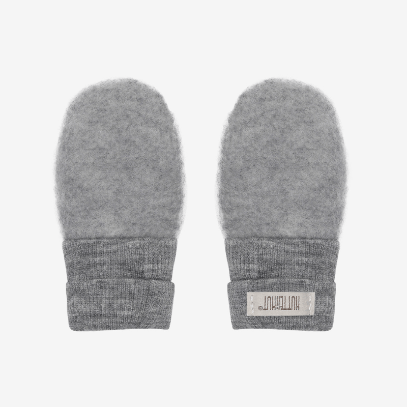 Rękawiczki 100% wełny merino - Medium Grey Melange / HUTTELiHUT