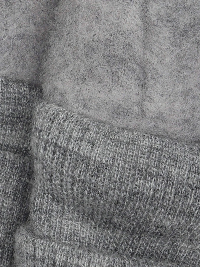 Rękawiczki 100% wełny merino - Medium Grey Melange / HUTTELiHUT