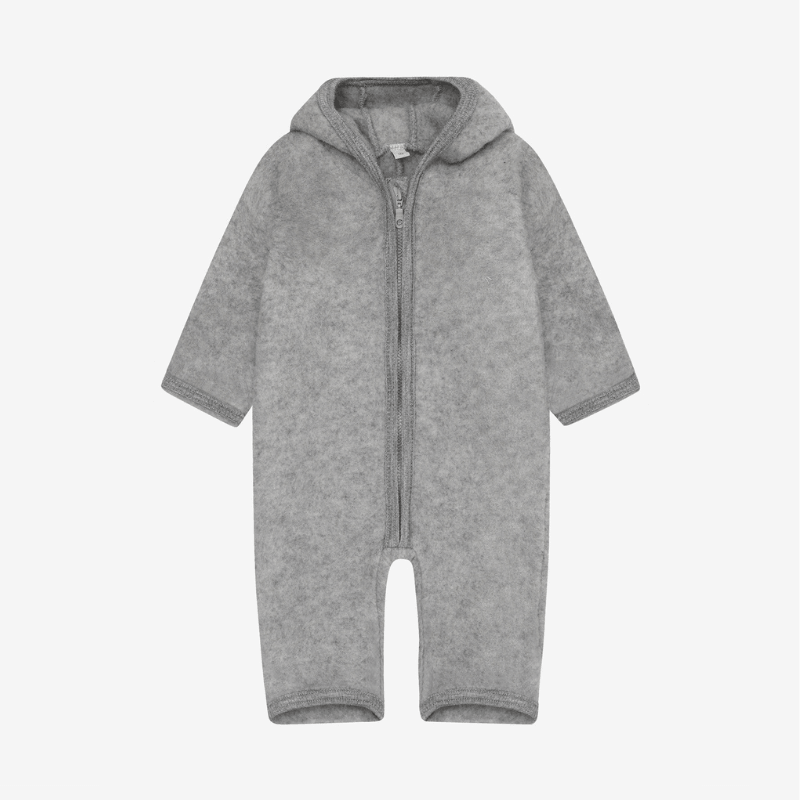 Kombinezon 100% wełny merino - Medium Grey Melange / HUTTEliHUT