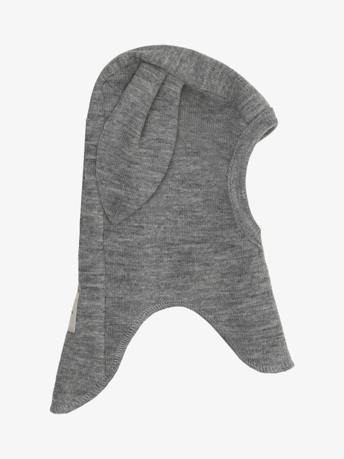 Kominiarka z uszkami królika w prążek - Medium Grey Melange / HUTTEliHUT
