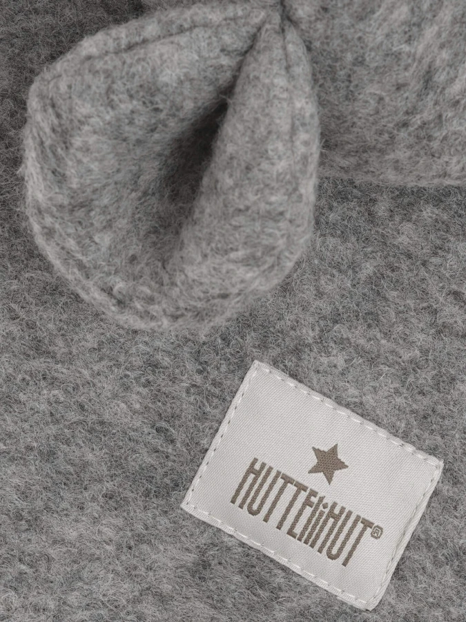 Kominiarka z uszkami misia - Medium Grey Melange / HUTTEliHUT