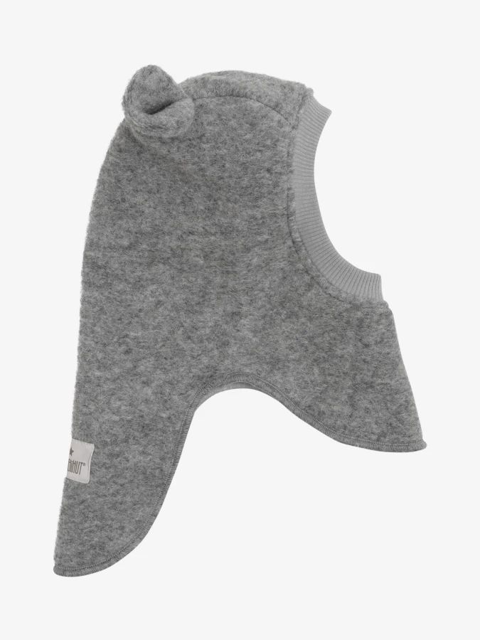 Kominiarka z uszkami misia - Medium Grey Melange / HUTTEliHUT