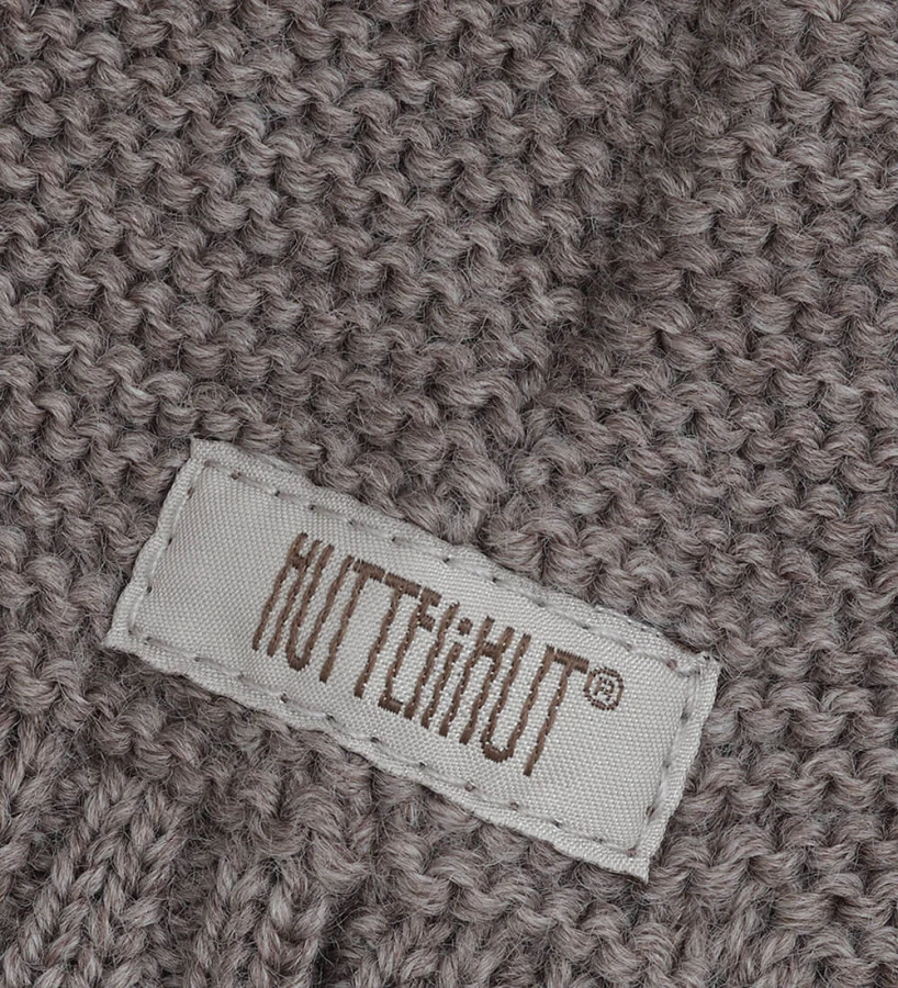 Czapka bonetka z pomponem 100% wełny merino - Cinder Melange / HUTTEliHUT