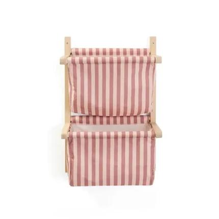 Półka ścienna materiałowa w paski - stripe clay pink / Kid's Concept