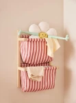 Półka ścienna materiałowa w paski - stripe clay pink / Kid's Concept