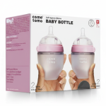 Antykolkowa butelka silikonowa 150 ml Pink NEWBORN / Comotomo