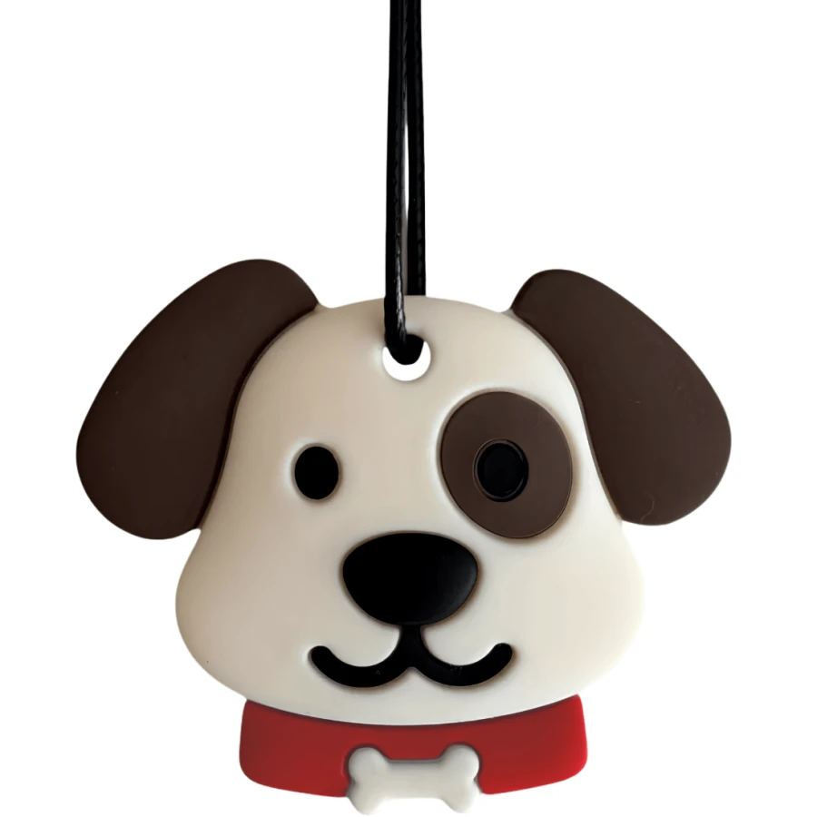 Gryzak terapeutyczny, antystresowy naszyjnik MEDIUM - UPPY PENDANT RED / Jellystone