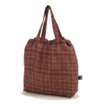Shopper Bag z kieszonką - MOO MEADOW PLAID / La Millou