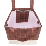 Shopper Bag z kieszonką - MOO MEADOW PLAID / La Millou