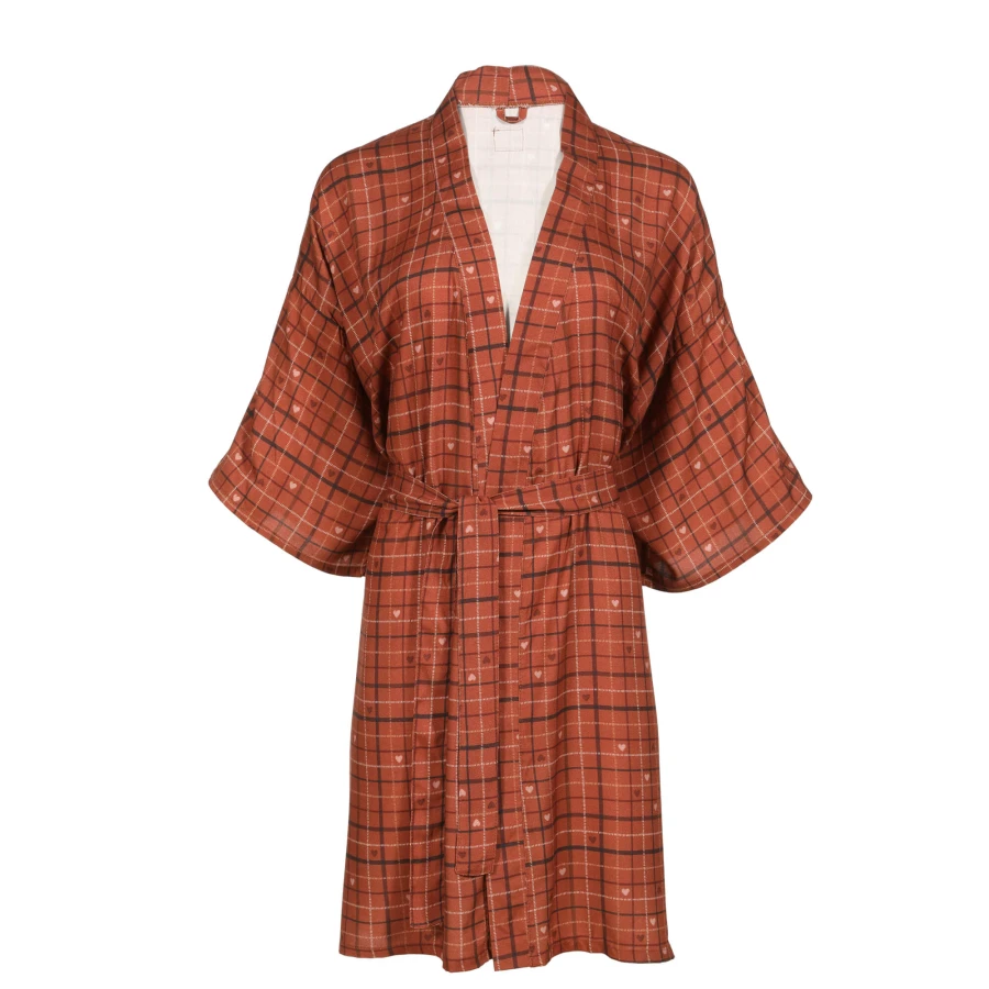 Kimono Bambusowe - MOO MEADOW PLAID / La Millou