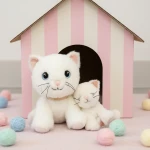 Kotek z magnetycznym smoczkiem Binky Kitten Kiki White / Dinkum Dolls