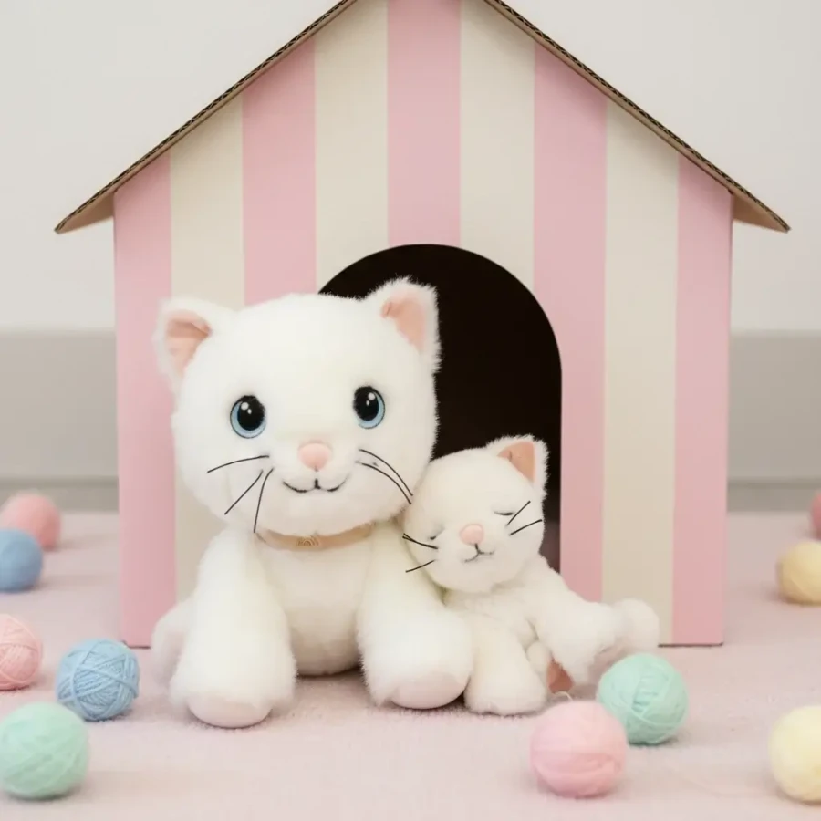 Kotek z magnetycznym smoczkiem Binky Kitten Kiki White / Dinkum Dolls