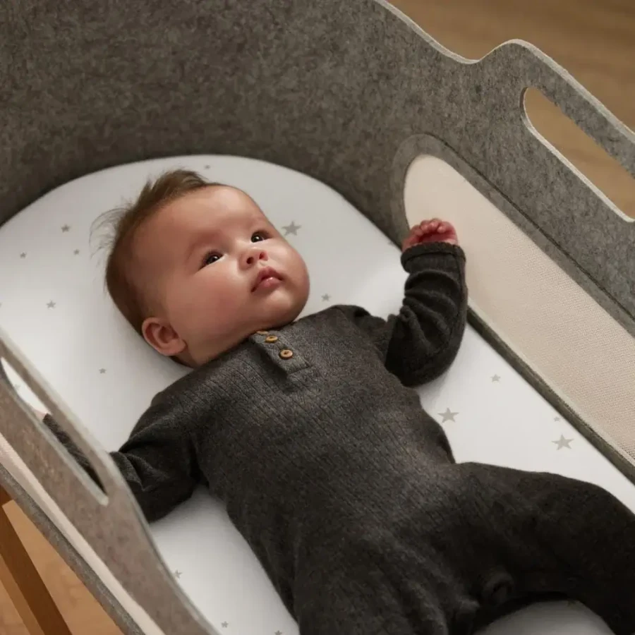 Zestaw 2 prześcieradeł do łóżeczka dziecięcego SnuzPod - white, star / Snuz