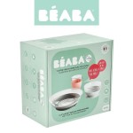 Komplet naczyń z hartowanego szkła Duralex® z podstawkami z kauczuku - Eucalyptus / Beaba