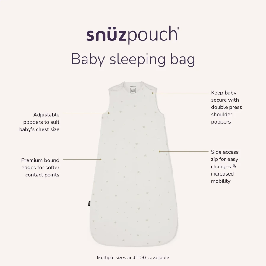 Śpiworek SnuzPouch - White, Star / Snuz