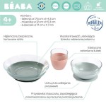 Komplet naczyń z hartowanego szkła Duralex® z podstawkami z kauczuku - Eucalyptus / Beaba
