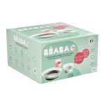 Komplet naczyń z hartowanego szkła Duralex® z podstawkami z kauczuku - Eucalyptus / Beaba