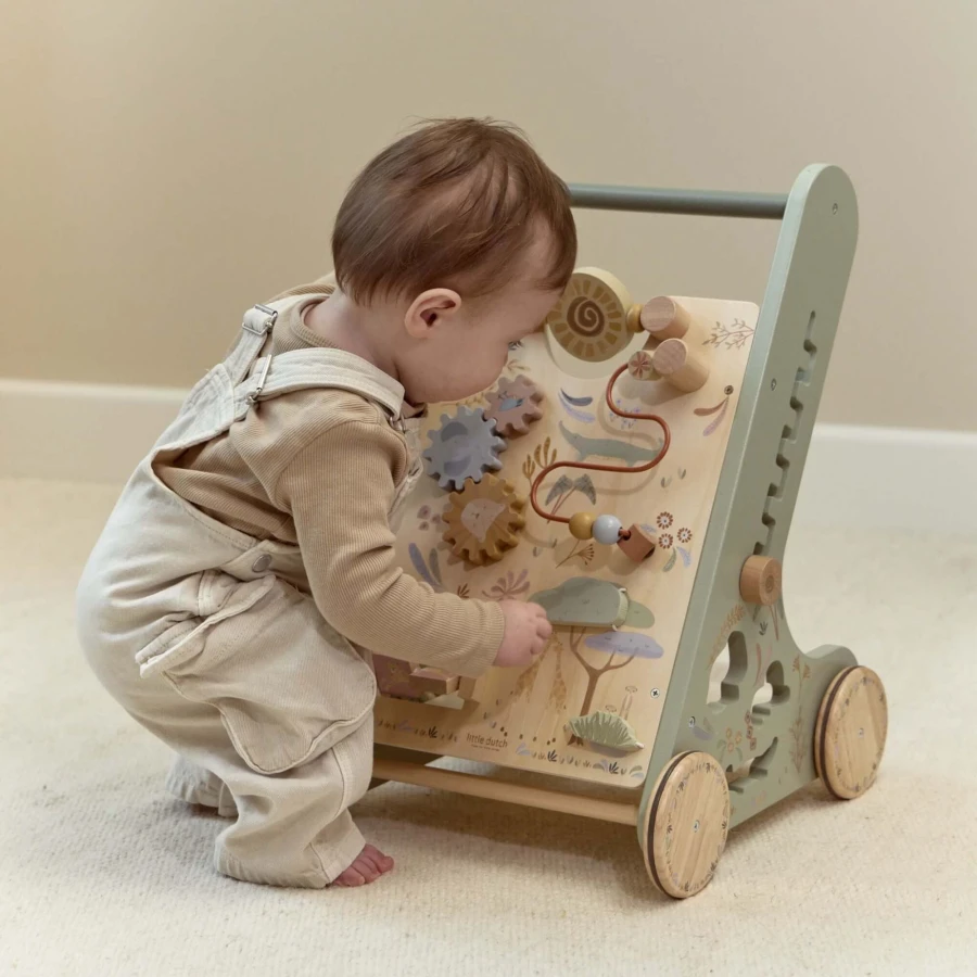 Drewniany chodzik edukacyjny Safari Friends FSC / Little Dutch