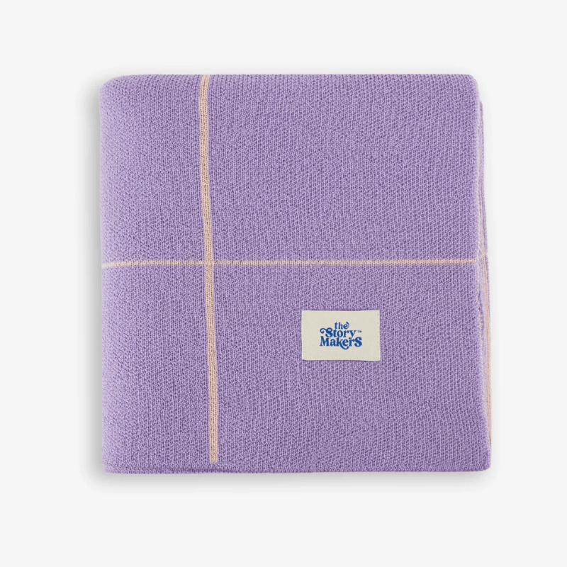 Koc merino 80 x 105 cm - lawenda / The Story Makers