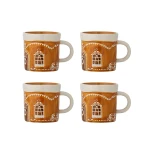 Zestaw kubków z kamionki Gina - Brown / Bloomingville Mini
