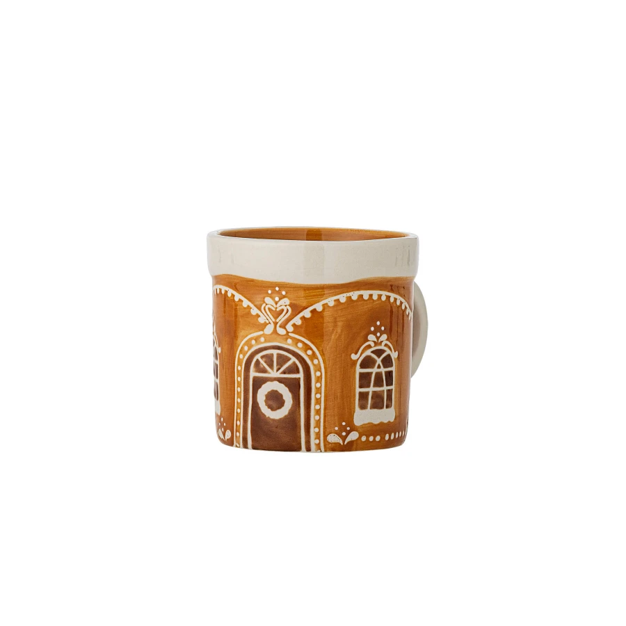 Zestaw kubków z kamionki Gina - Brown / Bloomingville Mini