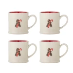Zestaw kubków z kamionki Kenai - Red / Bloomingville Mini