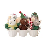 Zawieszki na choinkę Myszki Peo - Green / Bloomingville Mini