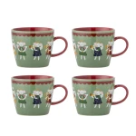 Zestaw kubków z kamionki Peo - Green / Bloomingville Mini