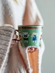 Zestaw kubków z kamionki Peo - Green / Bloomingville Mini